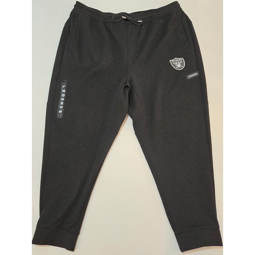 Las Vegas Raiders NFL Legends Jogger Sweatpants XXXL Black Fleck